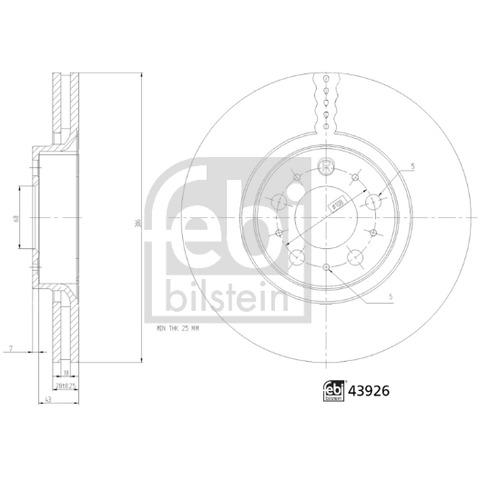 Tarcza hamulcowa FEBI BILSTEIN 43926