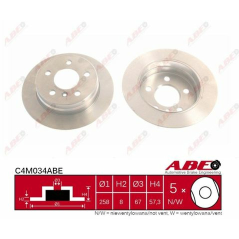 Tarcza hamulcowa ABE C4M034ABE