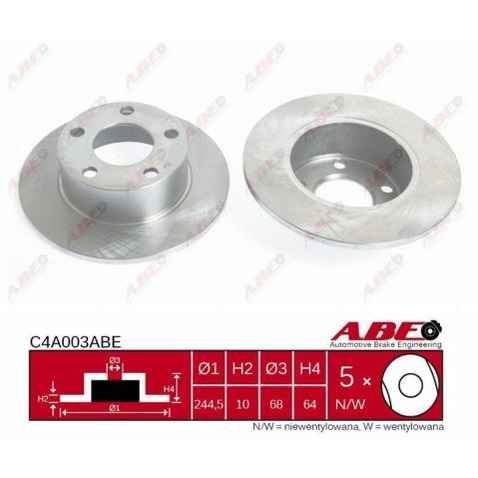 Tarcza hamulcowa ABE C4A003ABE