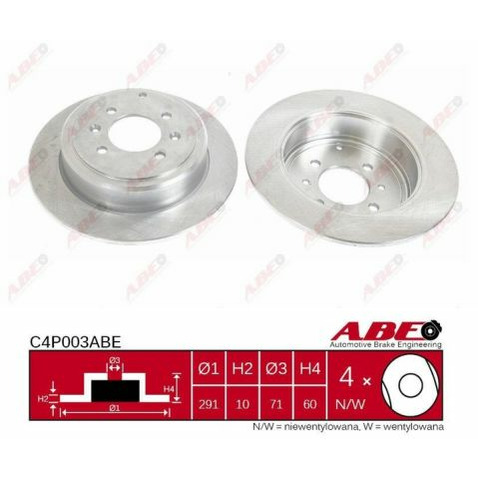 Tarcza hamulcowa ABE C4P003ABE