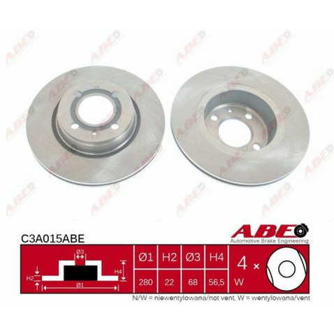 Tarcza hamulcowa ABE C3A015ABE