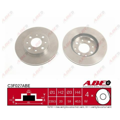 Tarcza hamulcowa ABE C3F027ABE