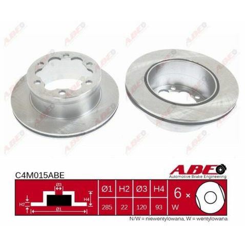 Tarcza hamulcowa ABE C4M015ABE