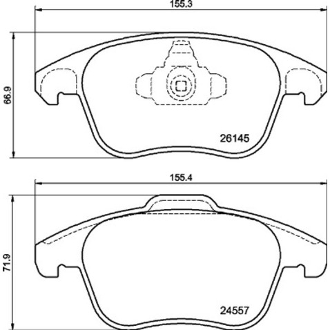 Klocki hamulcowe - komplet BREMBO P 61 136