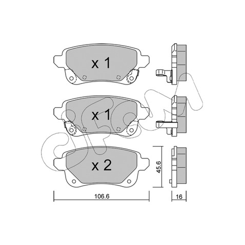 Klocki hamulcowe - komplet CIFAM 822-1112-1