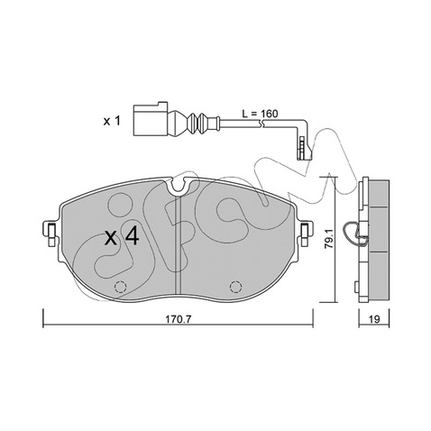 Klocki hamulcowe - komplet CIFAM 822-1322-0