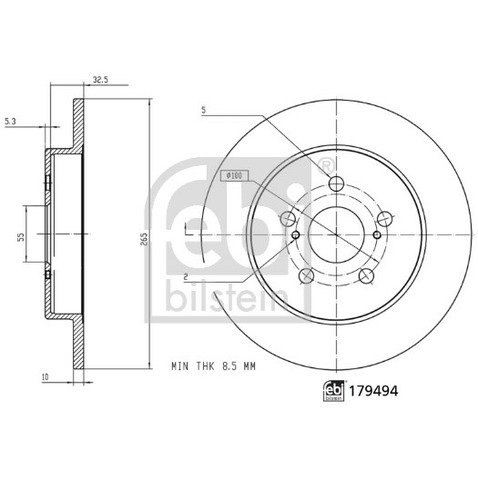 Tarcza hamulcowa FEBI BILSTEIN 179494