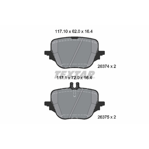 Klocki hamulcowe - komplet TEXTAR 2637401