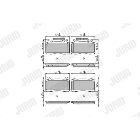 Klocki hamulcowe - komplet JURID 573700J