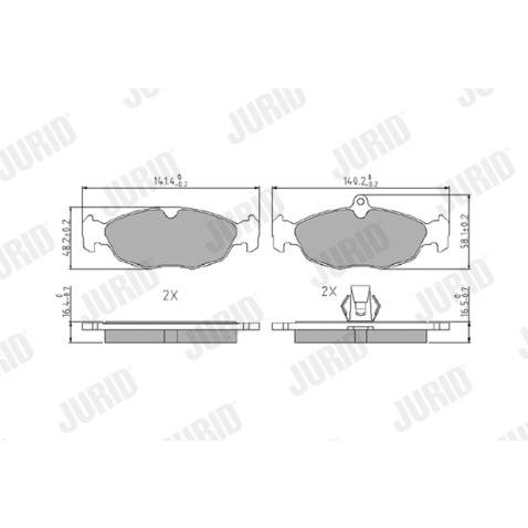 Klocki hamulcowe - komplet JURID 573940J