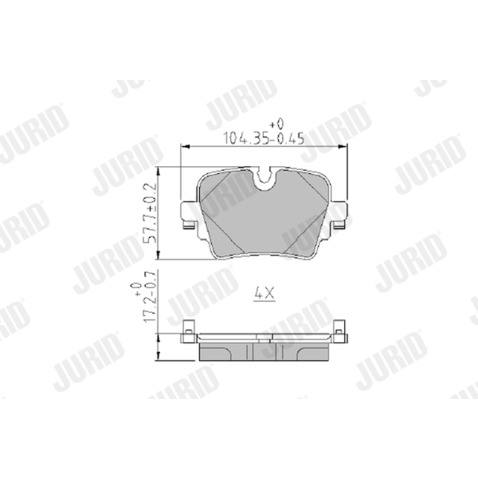 Klocki hamulcowe - komplet JURID 573971J