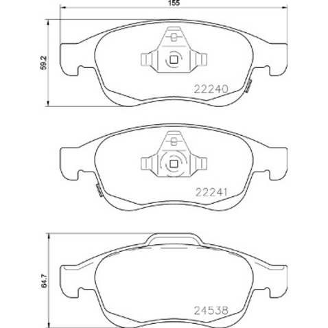 Klocki hamulcowe - komplet BREMBO P 23 165X