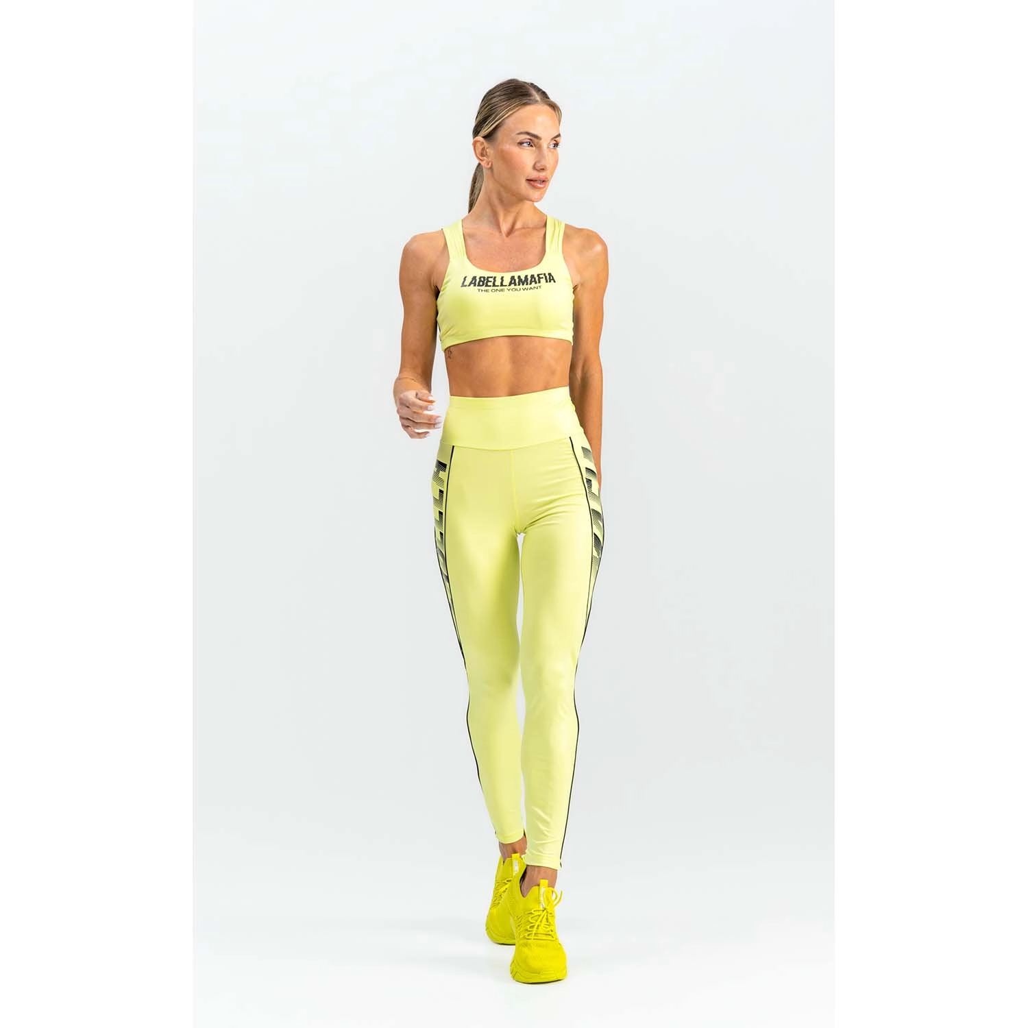 Legginsy damskie LABELLAMAFIA LEGGING MOVEMENT YELLOW