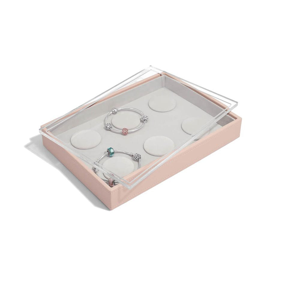 Stackers Pudełko na bransoletki charms z pokrywką classic Stackers jasnoróżowe 74405