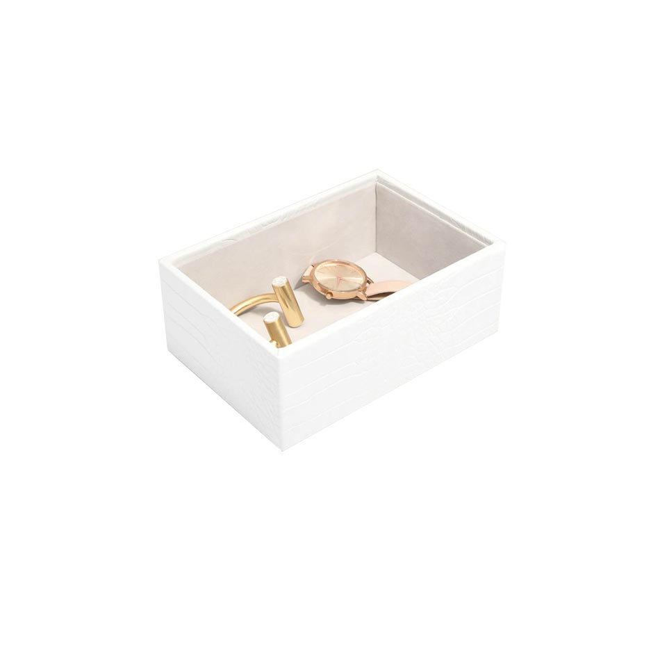 Stackers Pudełko na biżuterię open Mini Stackers Croc białe 74344