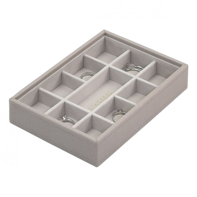 Stackers Pudełko na biżuterię 11 komorowe Mini Stackers taupe 73756