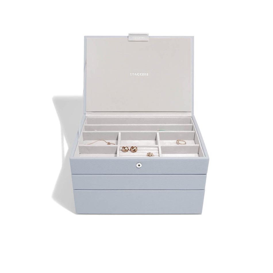 Pudełko na biżuterię potrójne (lawendowe) Classic Stackers