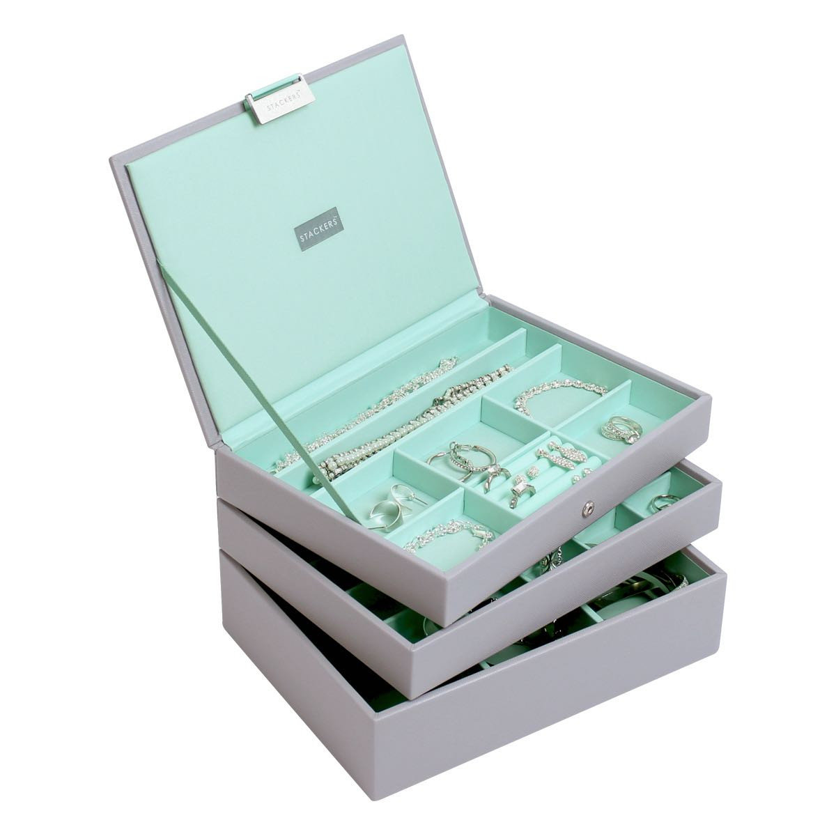 Stackers Stackers skrzynka na biżuterię, zestaw z 3 szufladkami, rozmiar Classic 73665