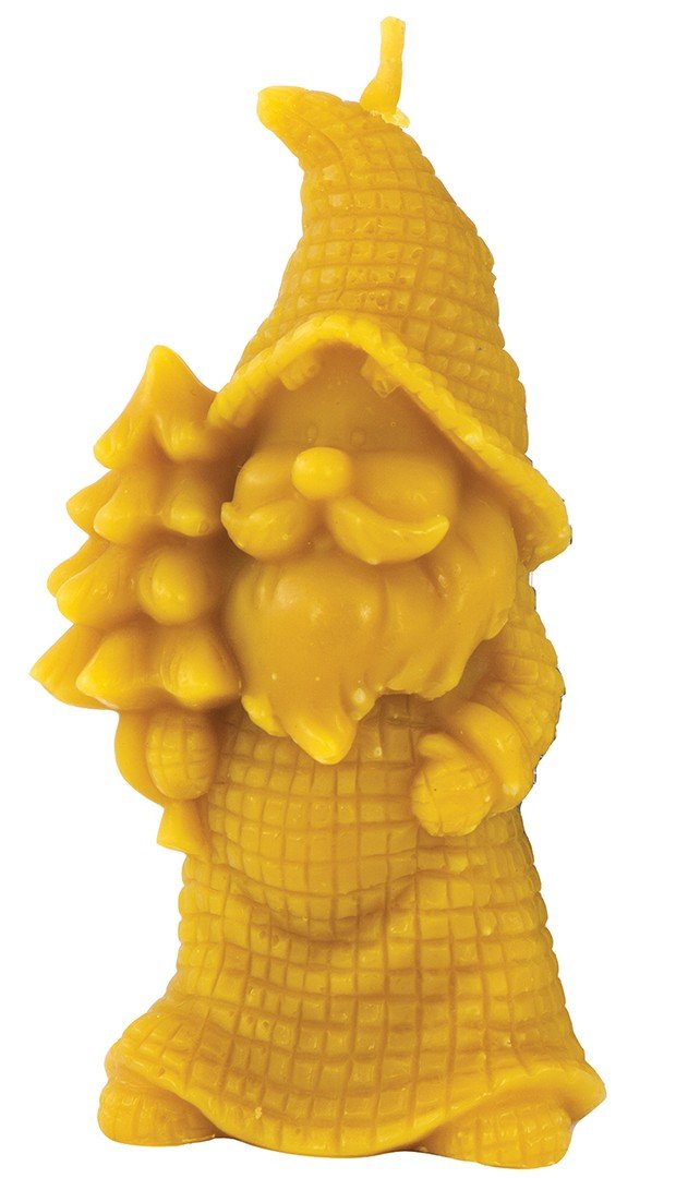 Forma silikonowa do wyrobu świec - Krasnal z choinką