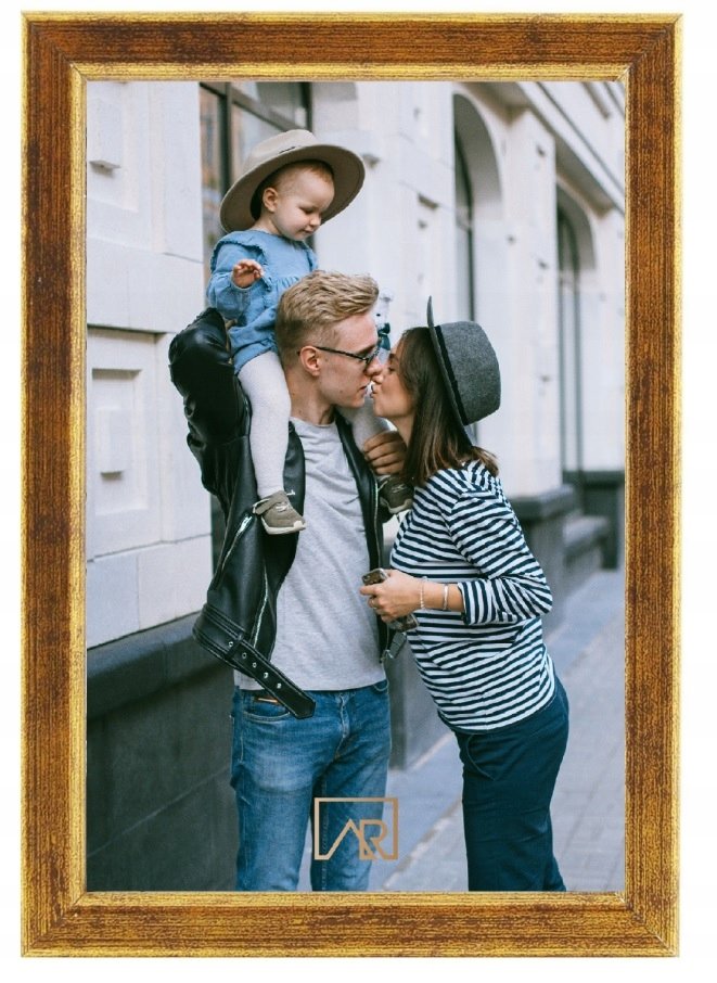 Ramka na zdjęcie AURA 21x29,7 stare złoto