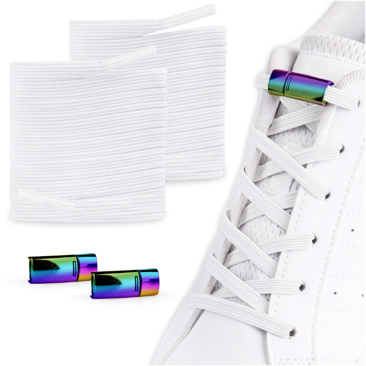 Sznurówki elastyczne Elastyczne sznurówki bez wiązania kolorowa klamra