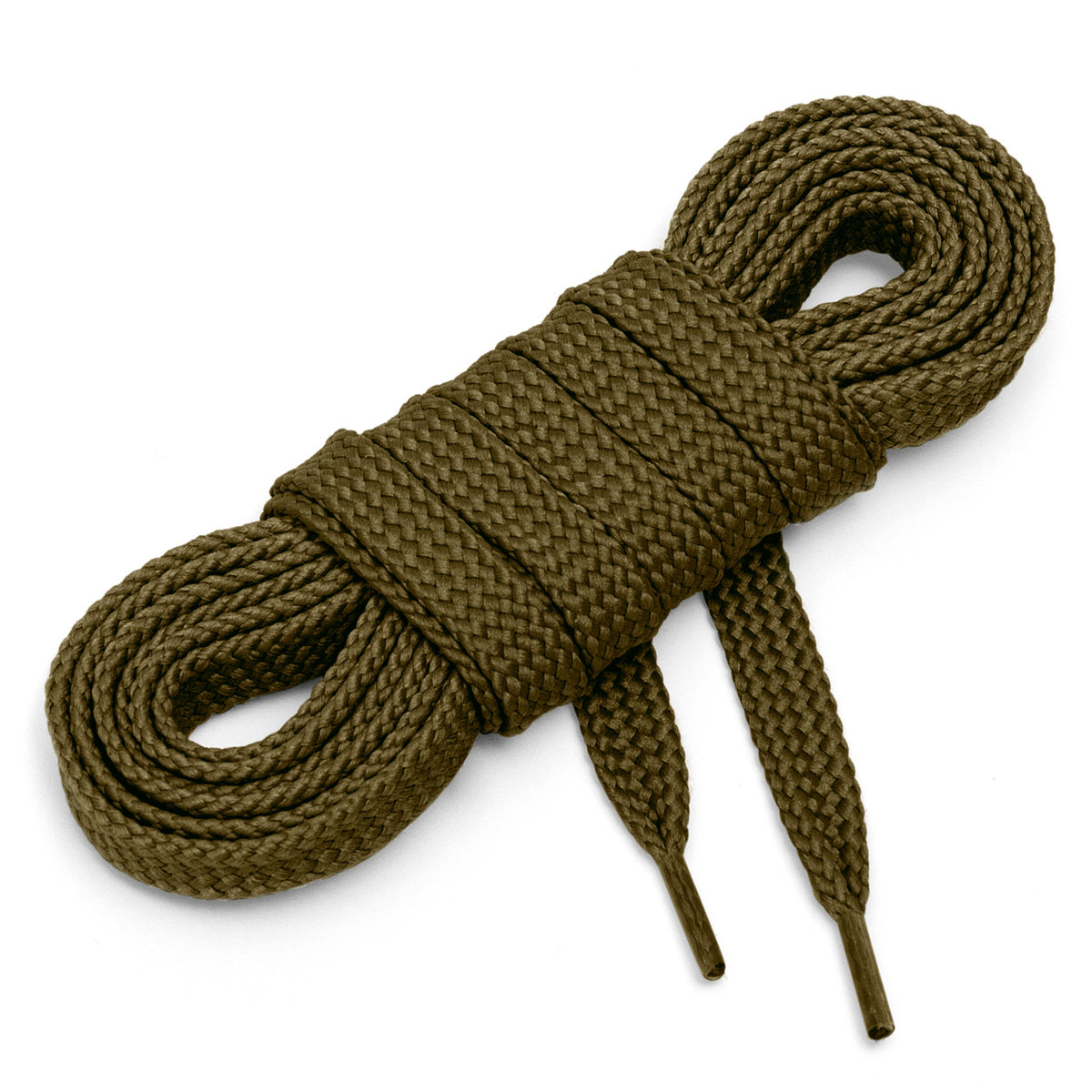 Sznurówki sznurowadła płaskie 7mm oliwkowy 45 cm