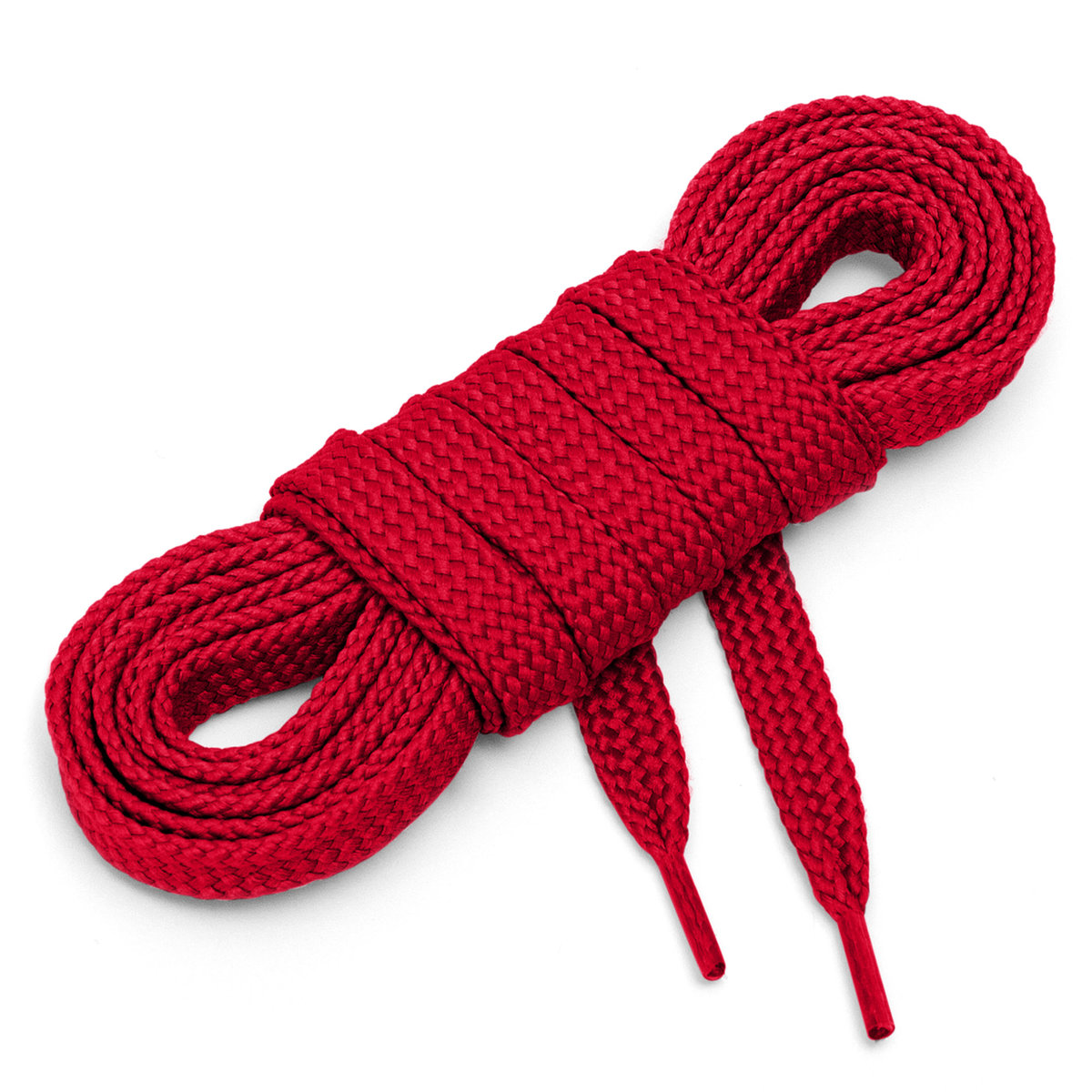 Sznurówki sznurowadła płaskie 7 mm czerwony 45 cm