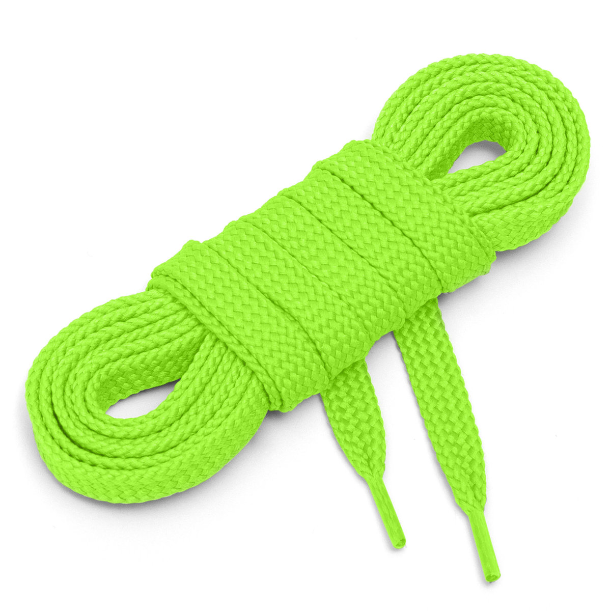 Sznurówki sznurowadła płaskie 7mm zielony 45 cm
