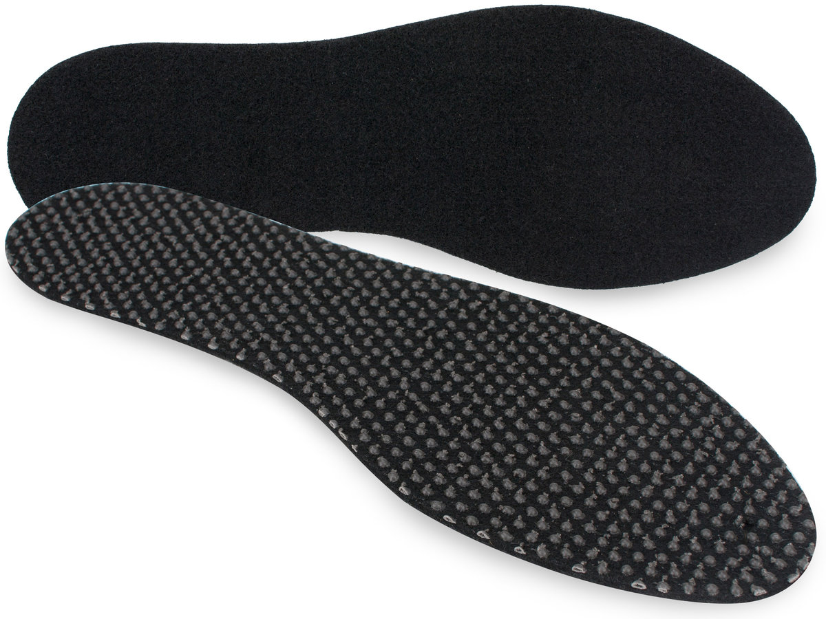 MASUJĄCE wkładki do butów JEŻYKI CZARNE  45