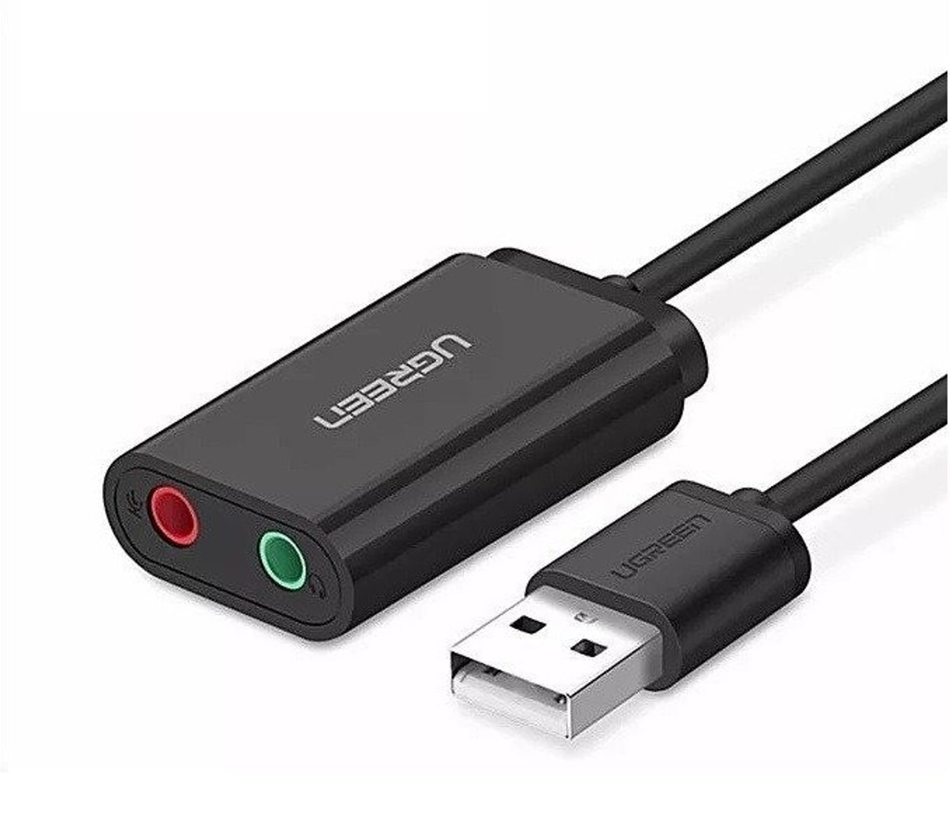 Zewnętrzna karta dźwiękowa USB UGREEN  US205 15cm (czarny)