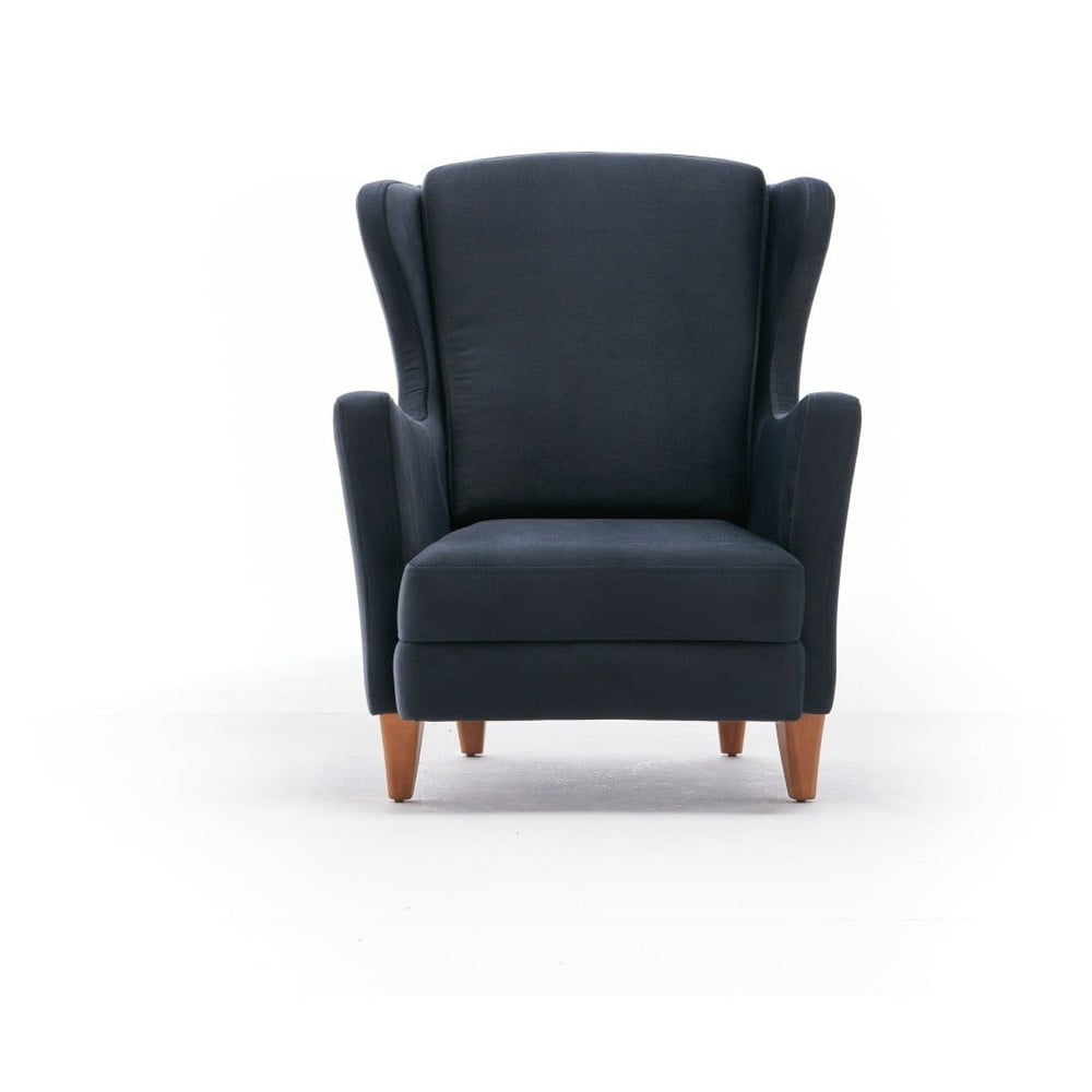 Ciemnoszary fotel typu uszak Lola Brejer – Artie