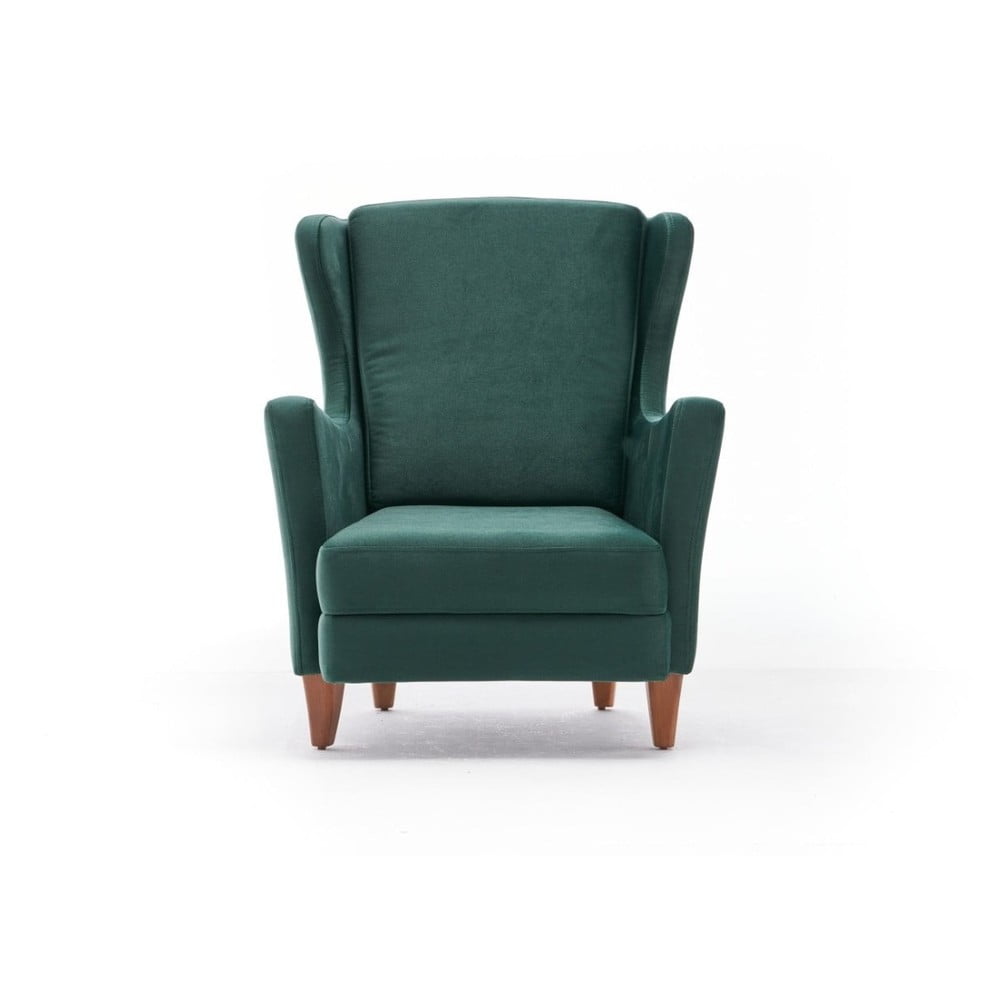 Zielony fotel typu uszak Lola Brejer – Artie