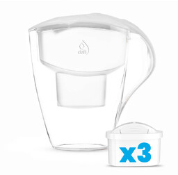 Dzbanek filtrujący Dafi ASTRA biały 3 l manualny, kalendarzowy 3 wkłady Unimax