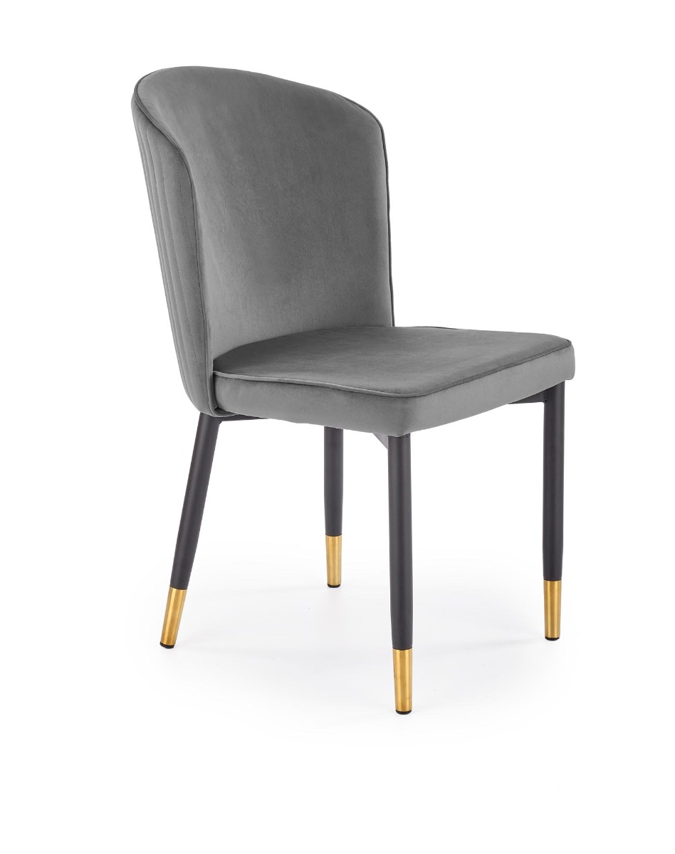 Krzesło tapicerowane K446 VELVET szare