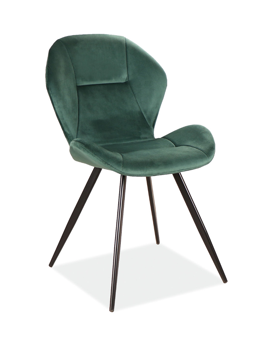 Krzesło tapicerowane GINGER VELVET zielone