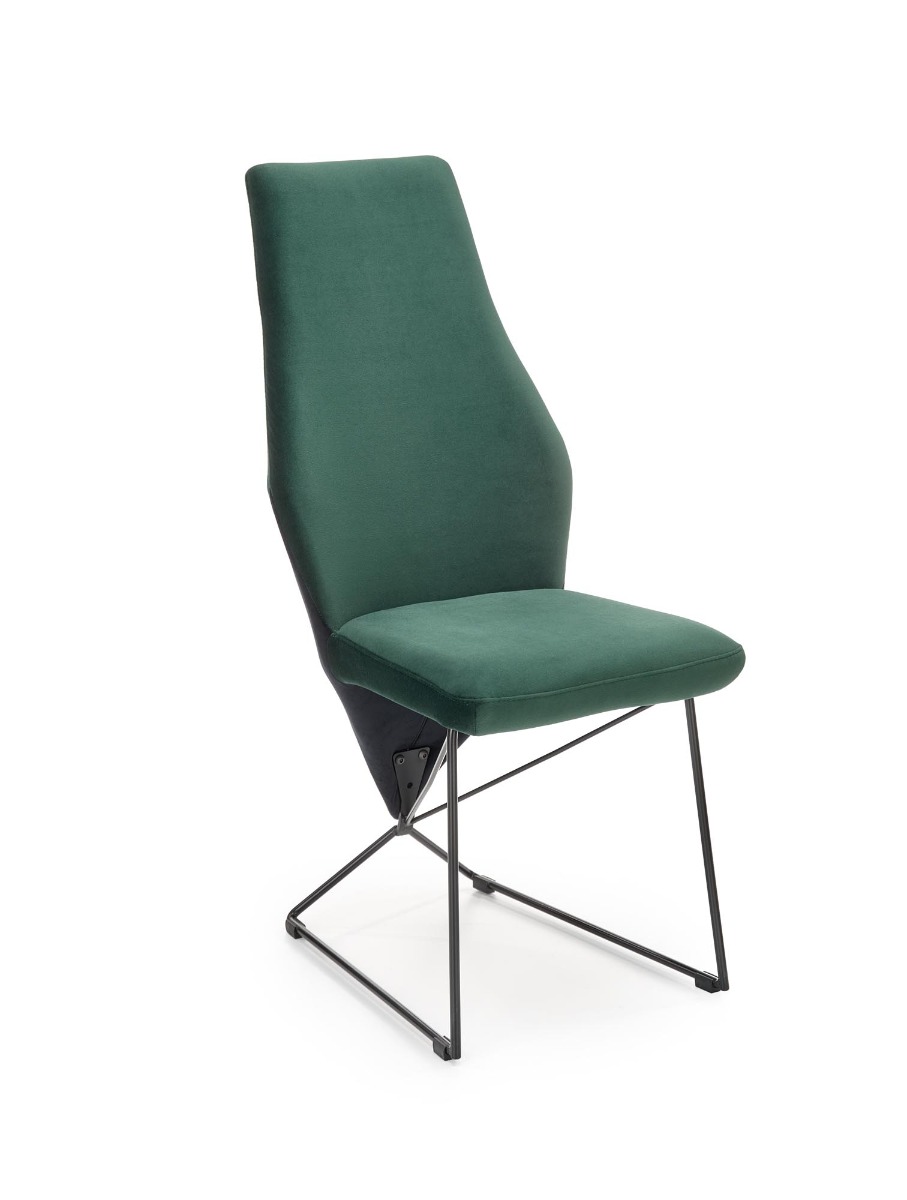 Krzesło K485 VELVET ciemnozielone