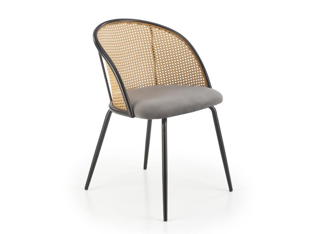 Krzesło tapicerowane K508 VELVET szare