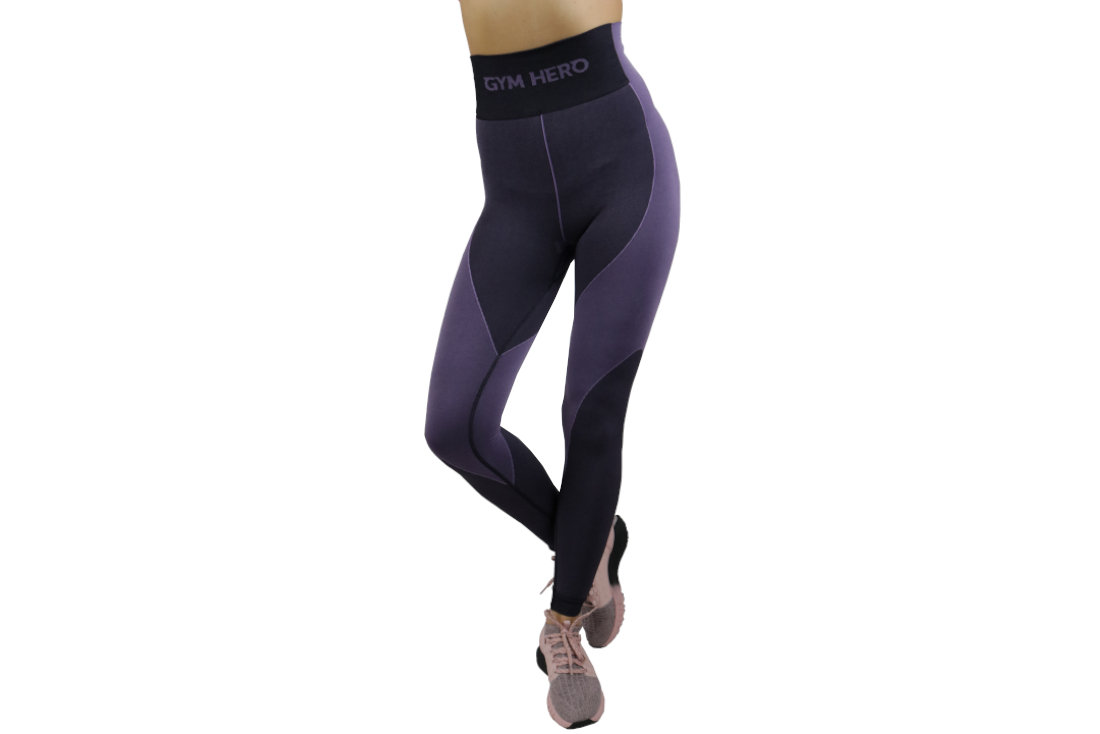 GymHero, Legginsy damskie, HEATHER, fioletowe, rozmiar XS
