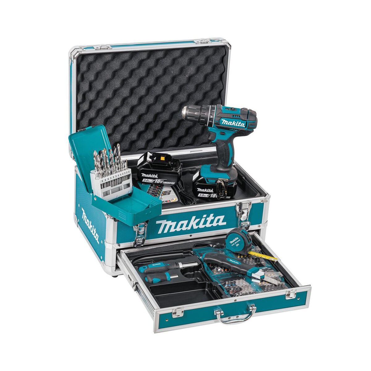 MAKITA Wiertarko-wkrętarka akumulatorowa 18V DHP482RFX9 2x3Ah 