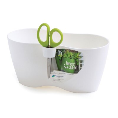 Prosperplast Donica na zioła biała 12 cm