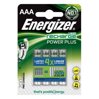 Energizer Akumulator Power Plus AAA HR03 1,2V 700mAh 4szt
