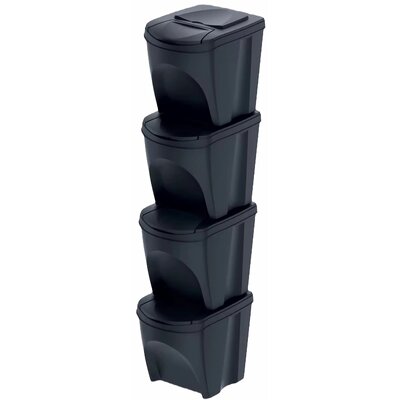 Pojemnik Kosz Na Odpady Śmieci 25L x 4 Sortowania