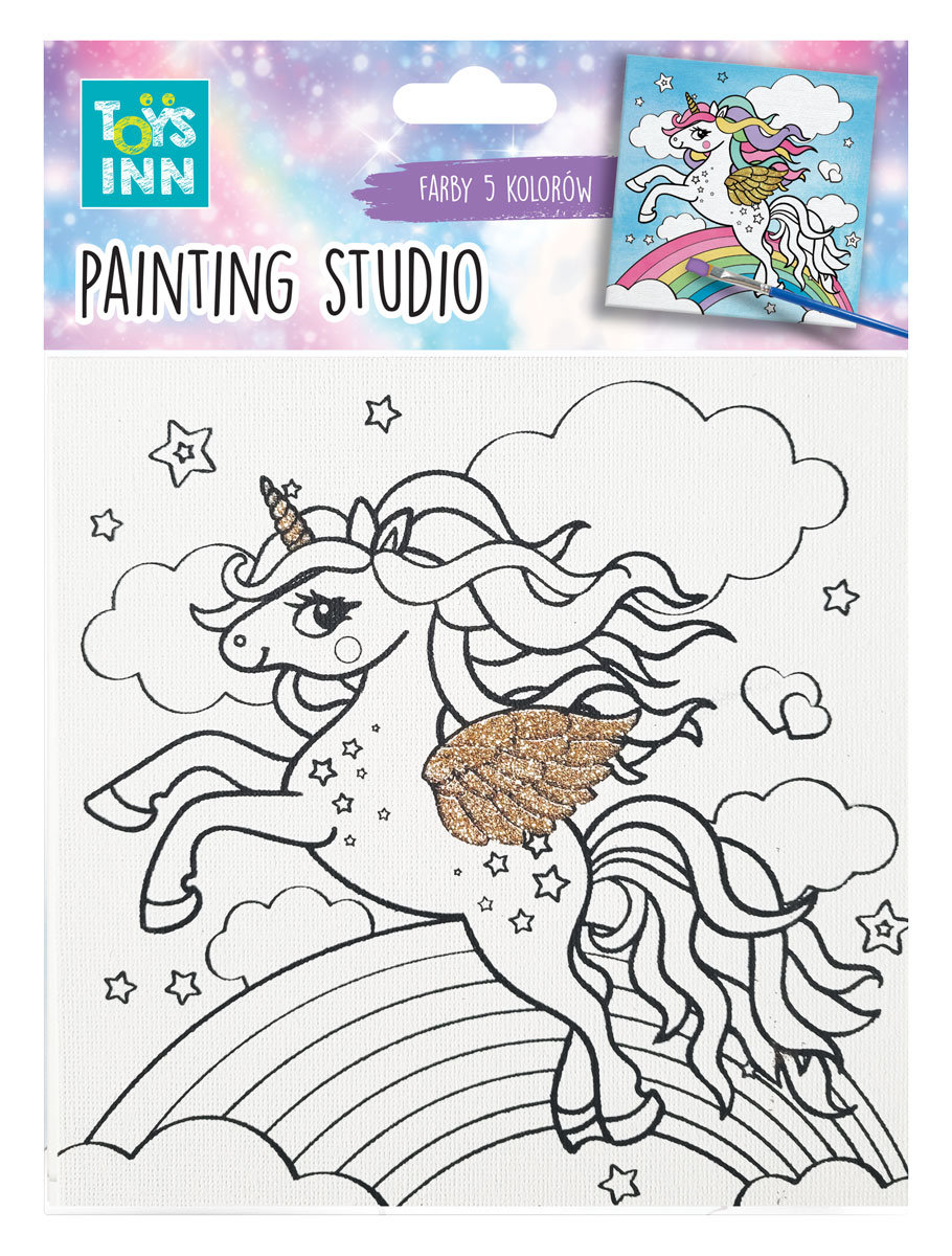STNUX, Canvas Unicorn Rainbow, zestaw do malowania
