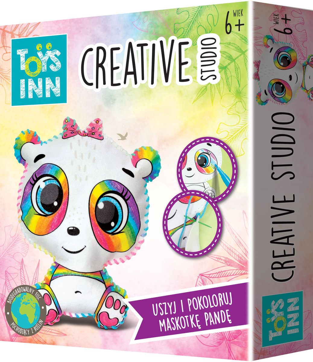 STNUX, Creative Studio Panda, zestaw do szycia i kolorowania