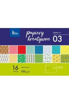 Zeszyt papierów kreatywnych A5 16k 100g KB029-03 TETIS