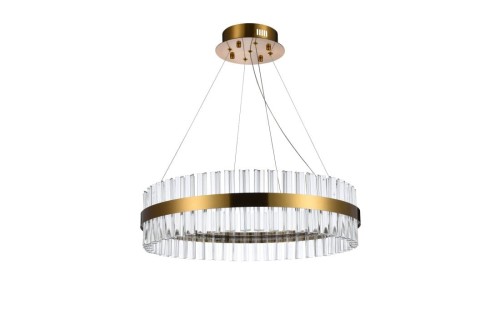 Żyrandol glamour Francesca AZ5261 LED 37W okrągła mosiądz