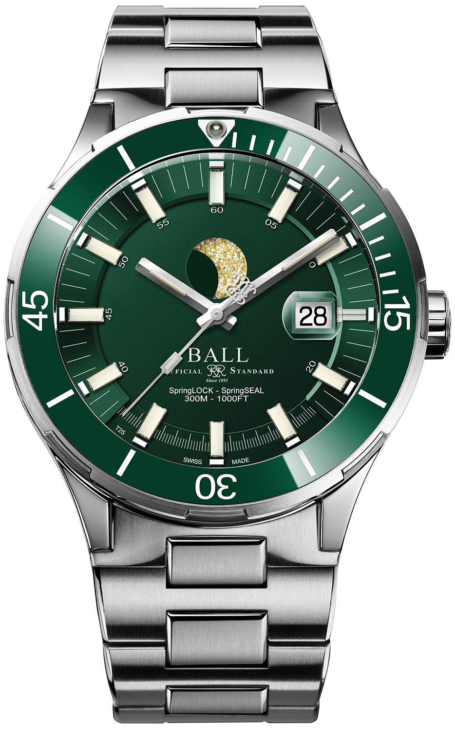 Zegarek Ball DM3130B-S13J-GR Roadmaster Challenger Moonphase (40mm)