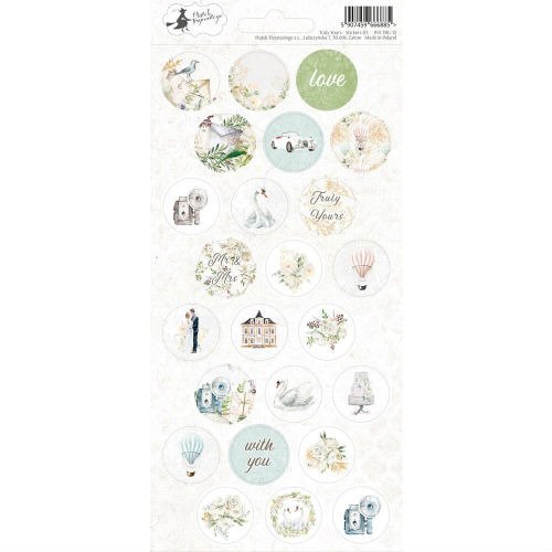 Stickersy naklejki Truly Yours 10,5x23 cm Ślub
