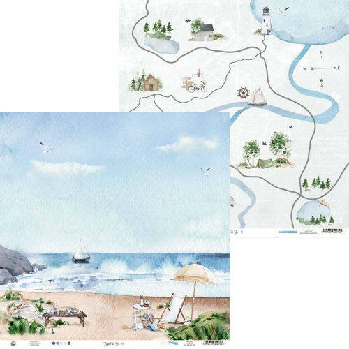 Papier do scrapbookingu, 30x30 cm, Beyond The Sea - 02