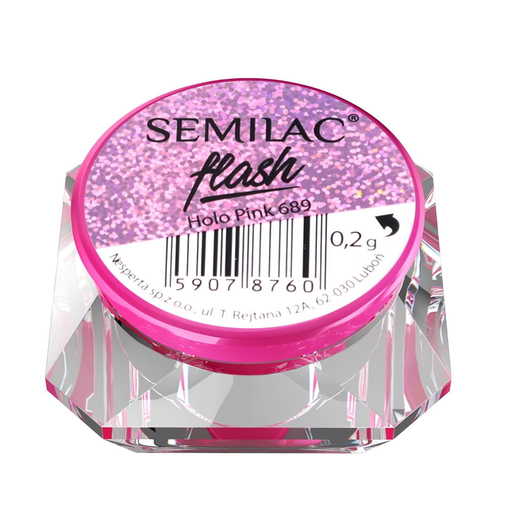 Semilac SemiFlash pyłek HOLO PINK 689 59078760